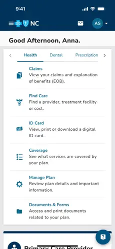 Blue Cross and Blue Shield App Preview